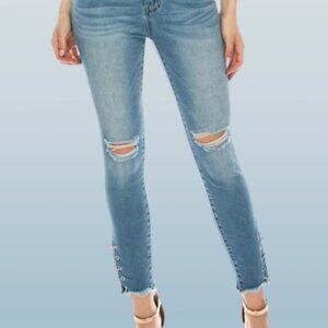 Side Ring Detail Skinny Jeans  4088  NWT Boutique